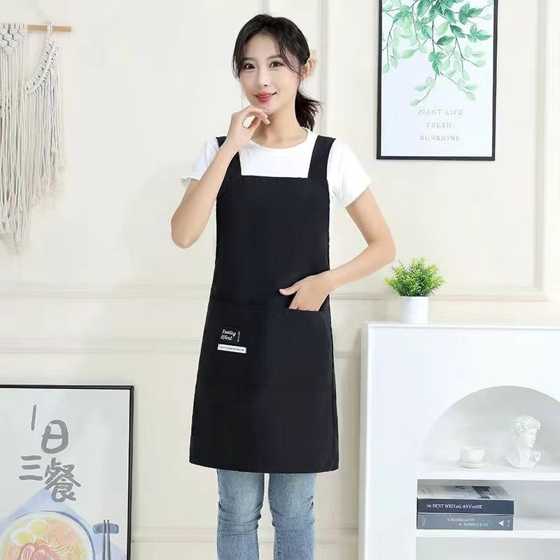 2025新款简约围裙厨房家用耐脏耐磨不沾毛工作服围腰理发防水防油