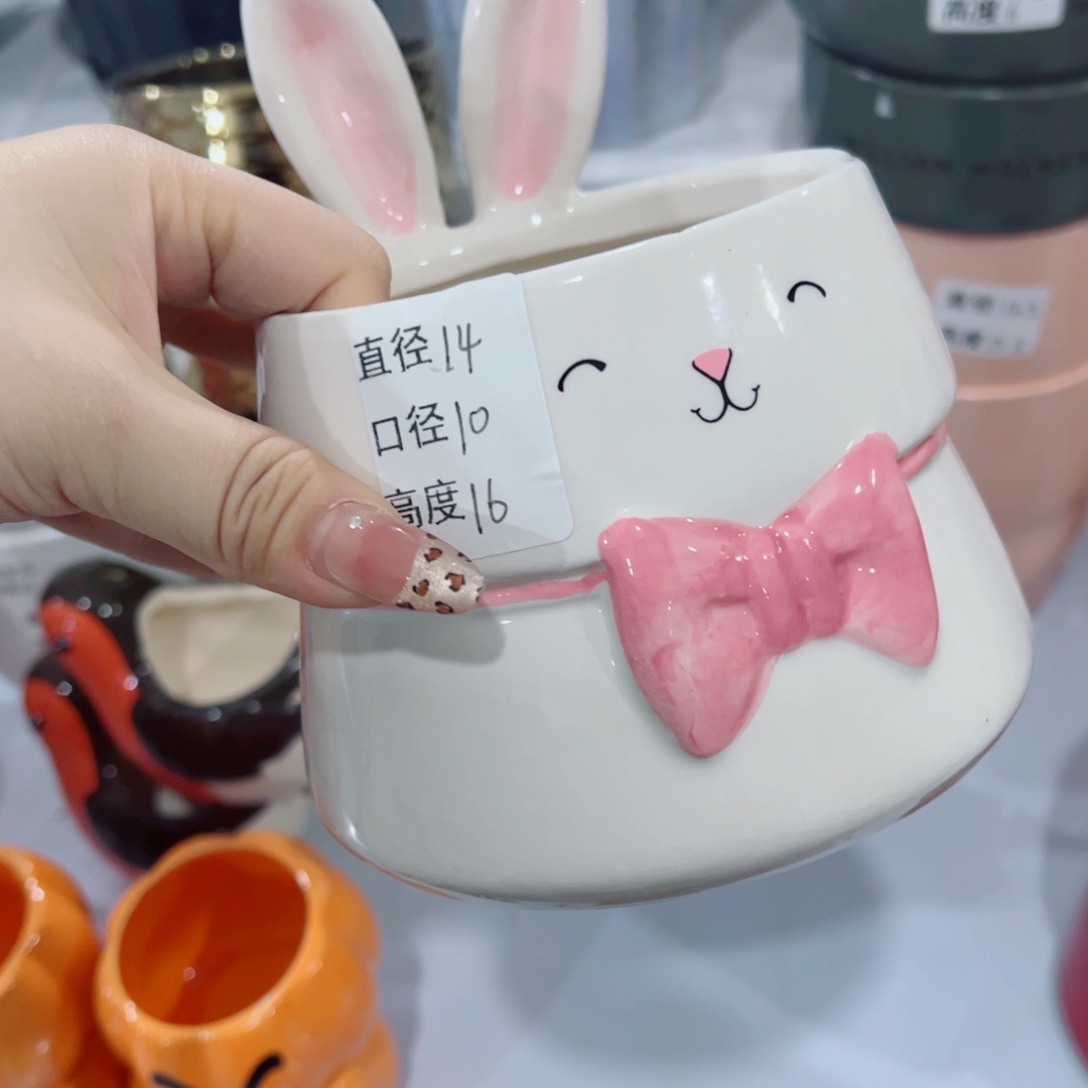 有孔，陶瓷花盆满10米包邮发货