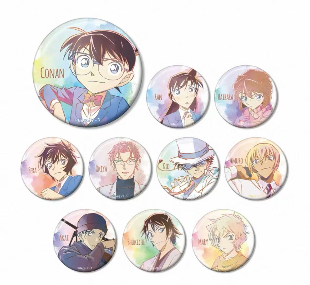 【小晓】名侦探柯南 水彩吧唧二弹 四弹 收藏徽章（代拆）