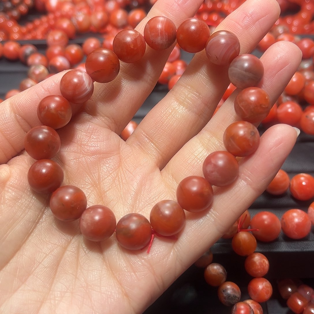 南红玛瑙手链未镶嵌