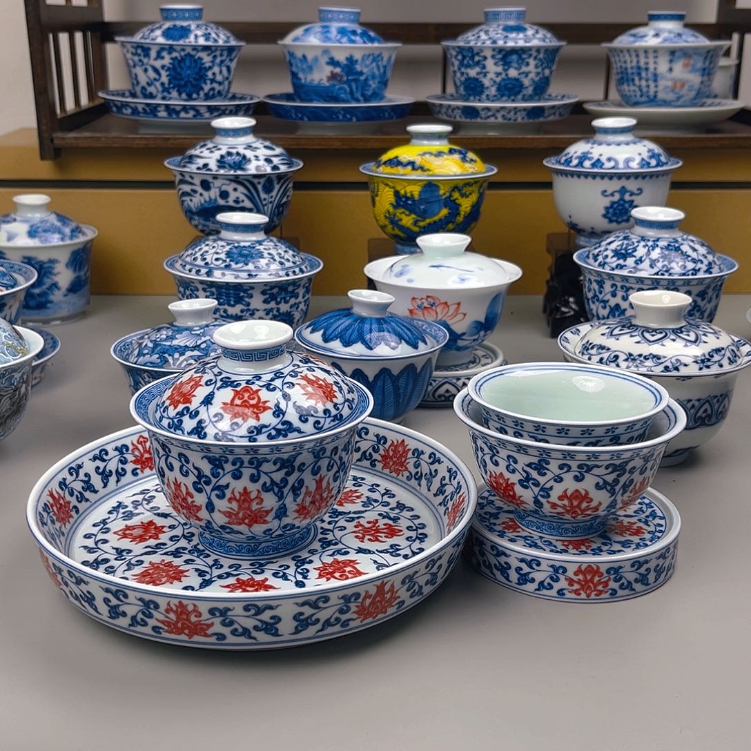 且****，釉里红五件套福利价