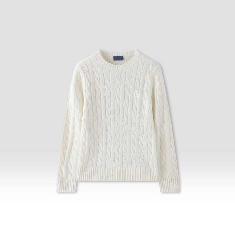 原单非市面货！绞花圆领毛衣9469