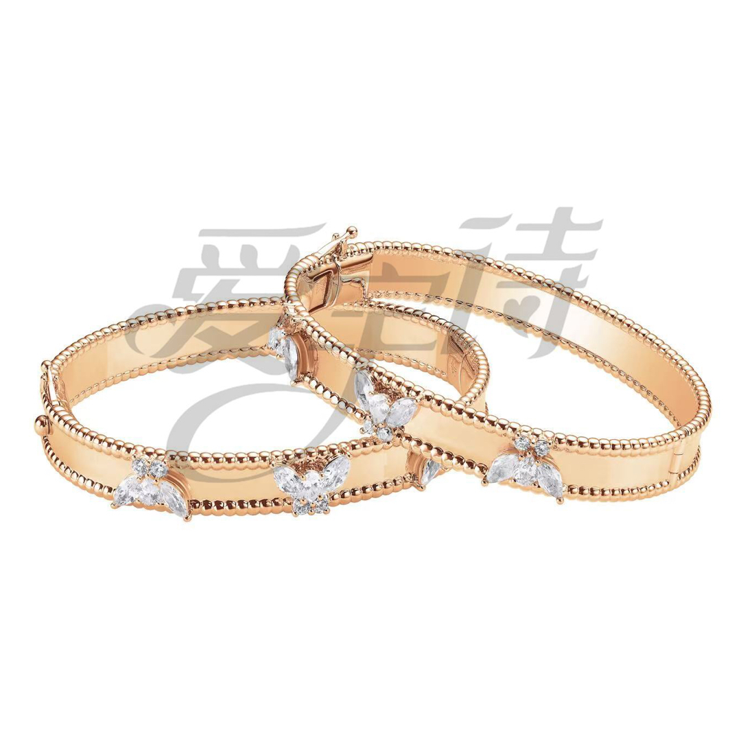 铜合金莫桑石手镯 爱宇诗 星芒蝶影 轻奢高级小众精致款手镯