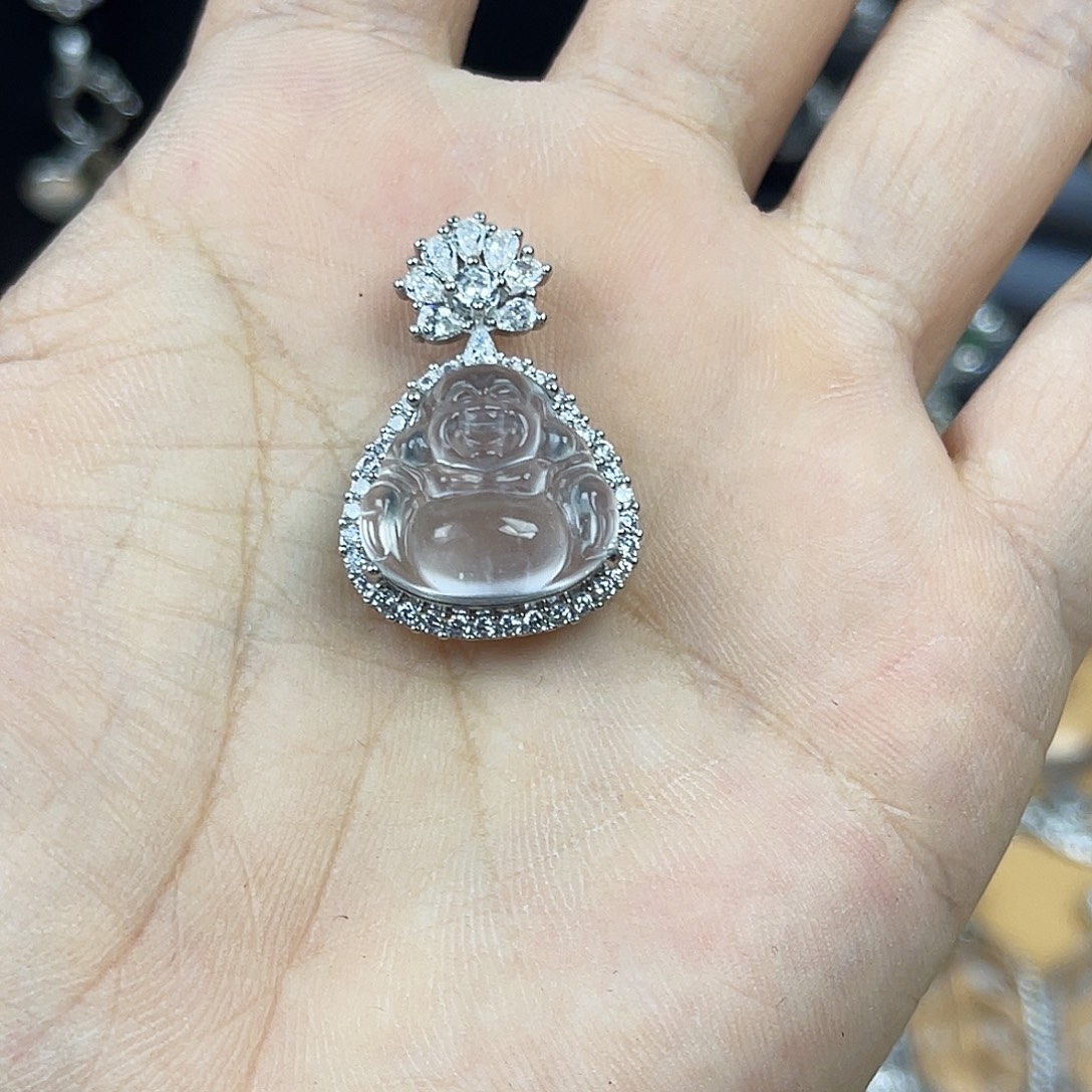 石英质玉合金吊坠(赠链)