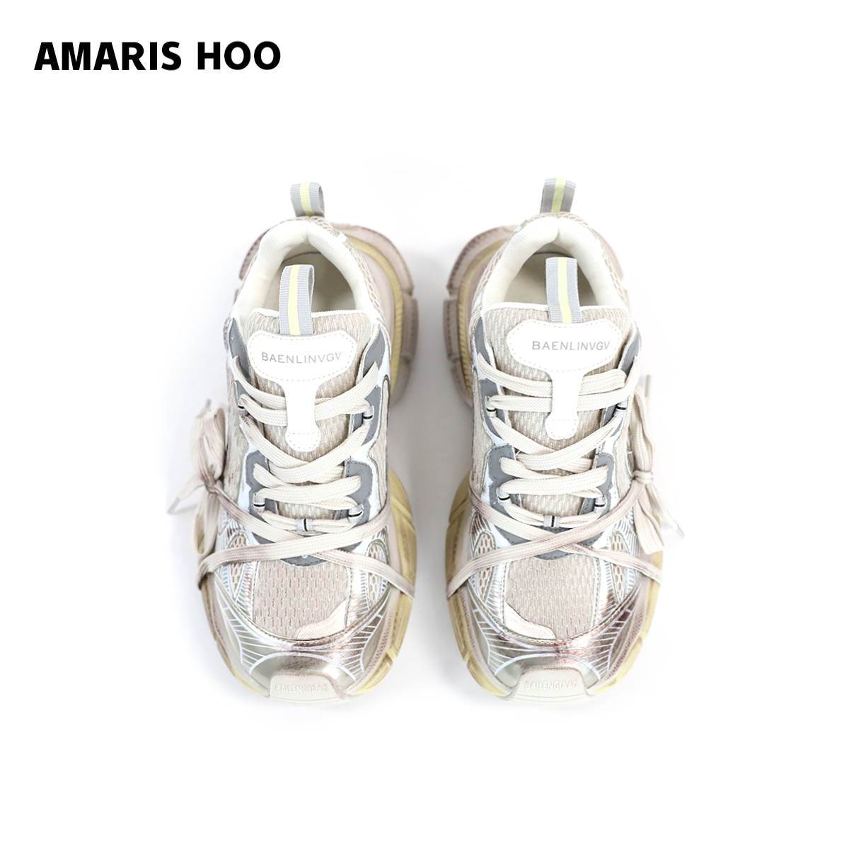 胡月明定制 百搭时尚透气老爹鞋男女款休闲运动鞋