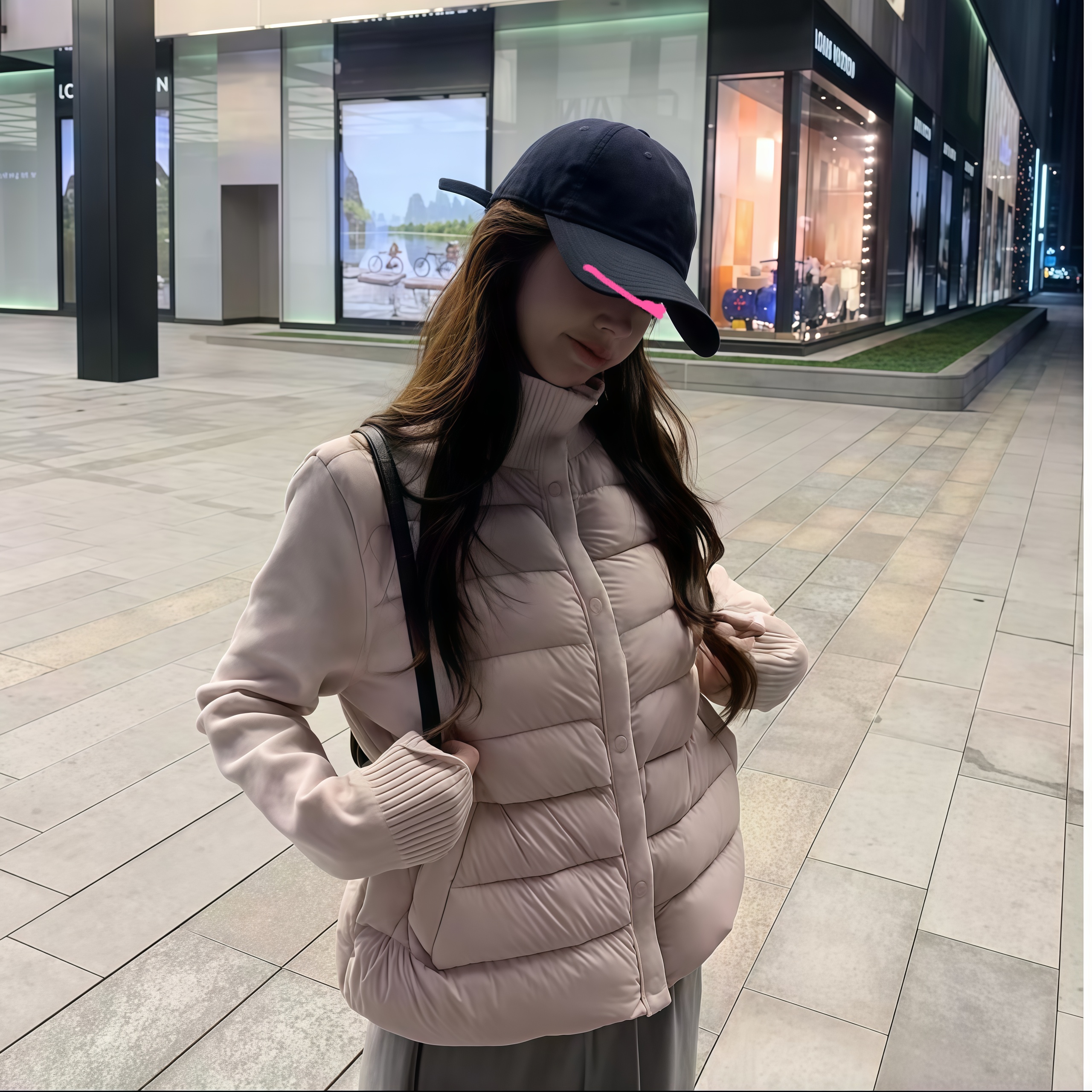 奶昔棉服~韩系针织拼接立领轻薄保暖时尚韩版棉服加厚棉衣秋冬