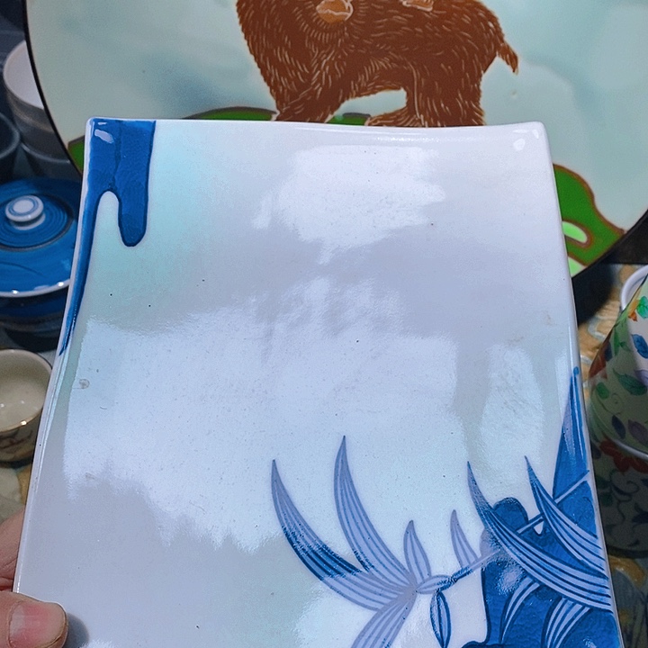 瓷片新年快乐万事如意