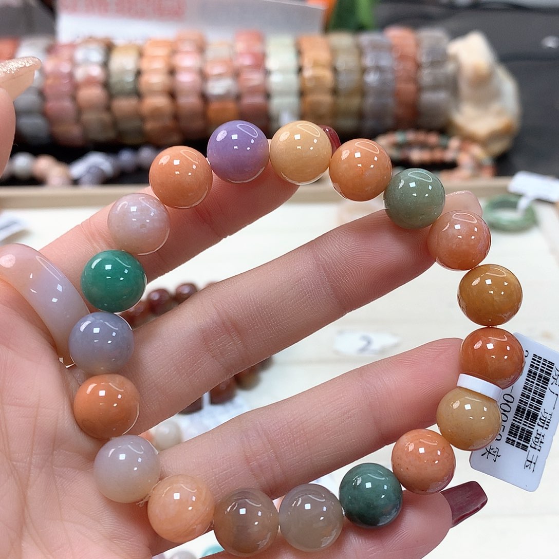 硅化珊瑚（珊瑚玉）手链未镶嵌因**链102