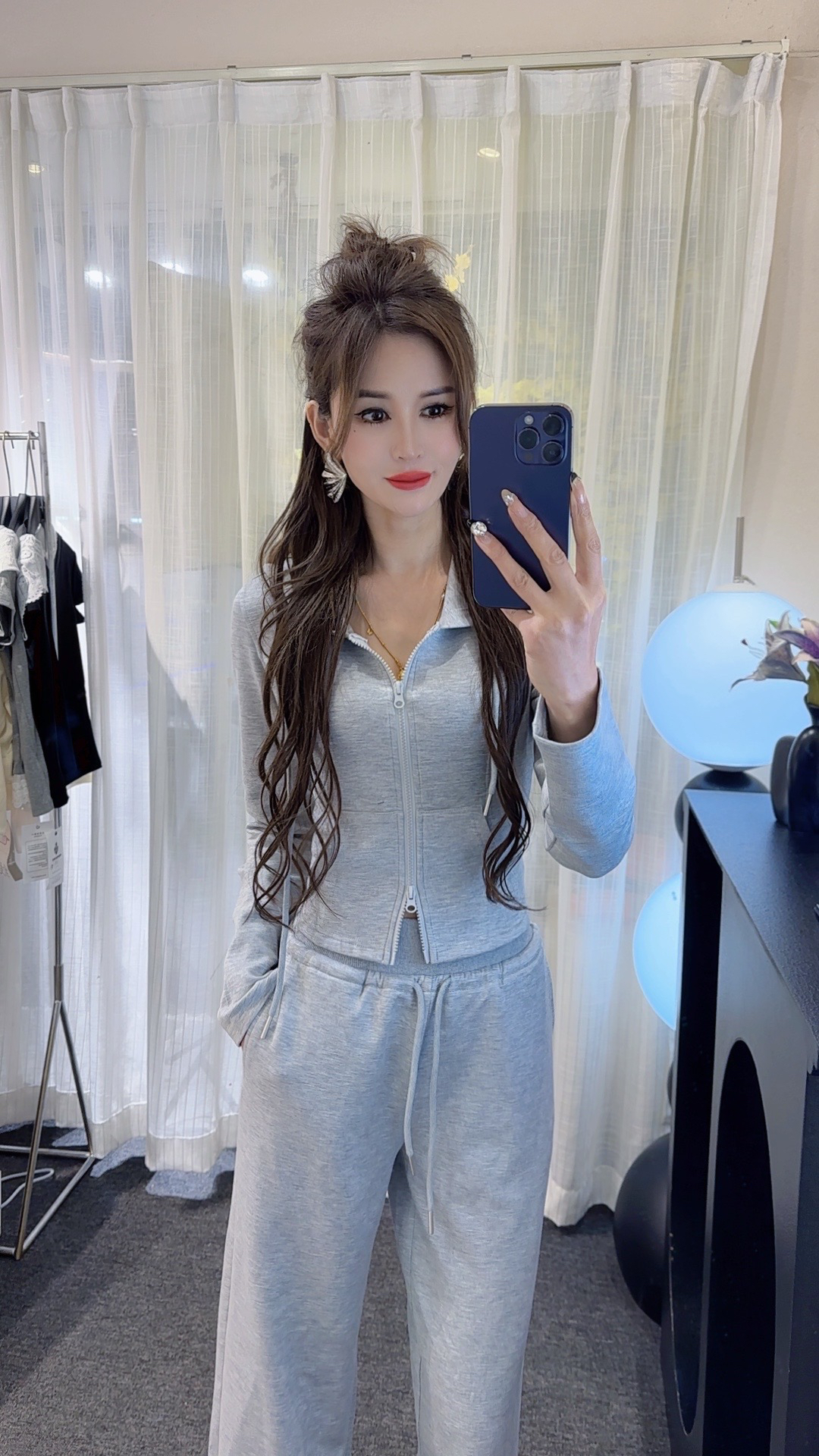 小倩女装  休闲显瘦收腰两件套