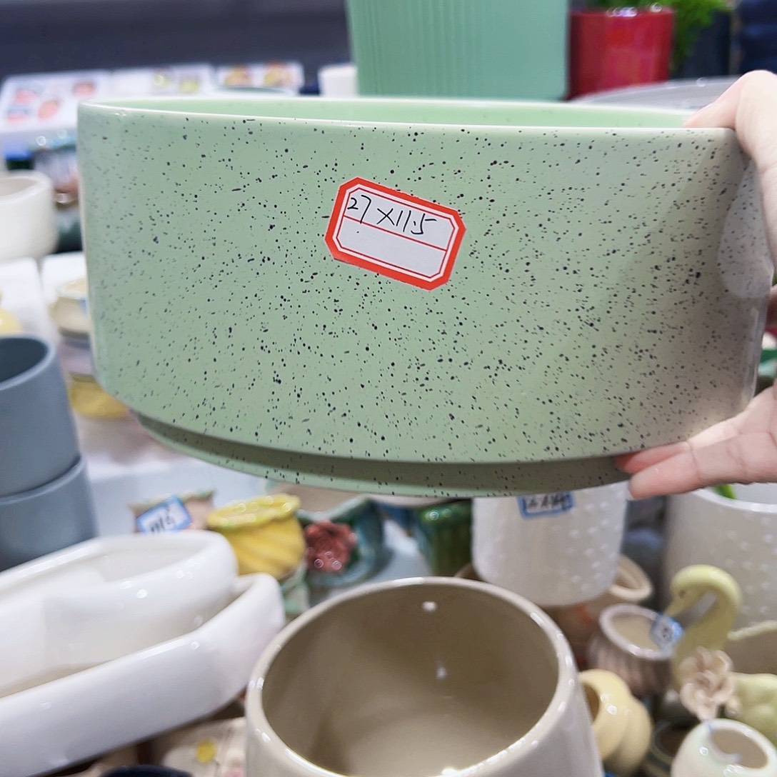 外贸尾单陶瓷花盆凑单10米包邮