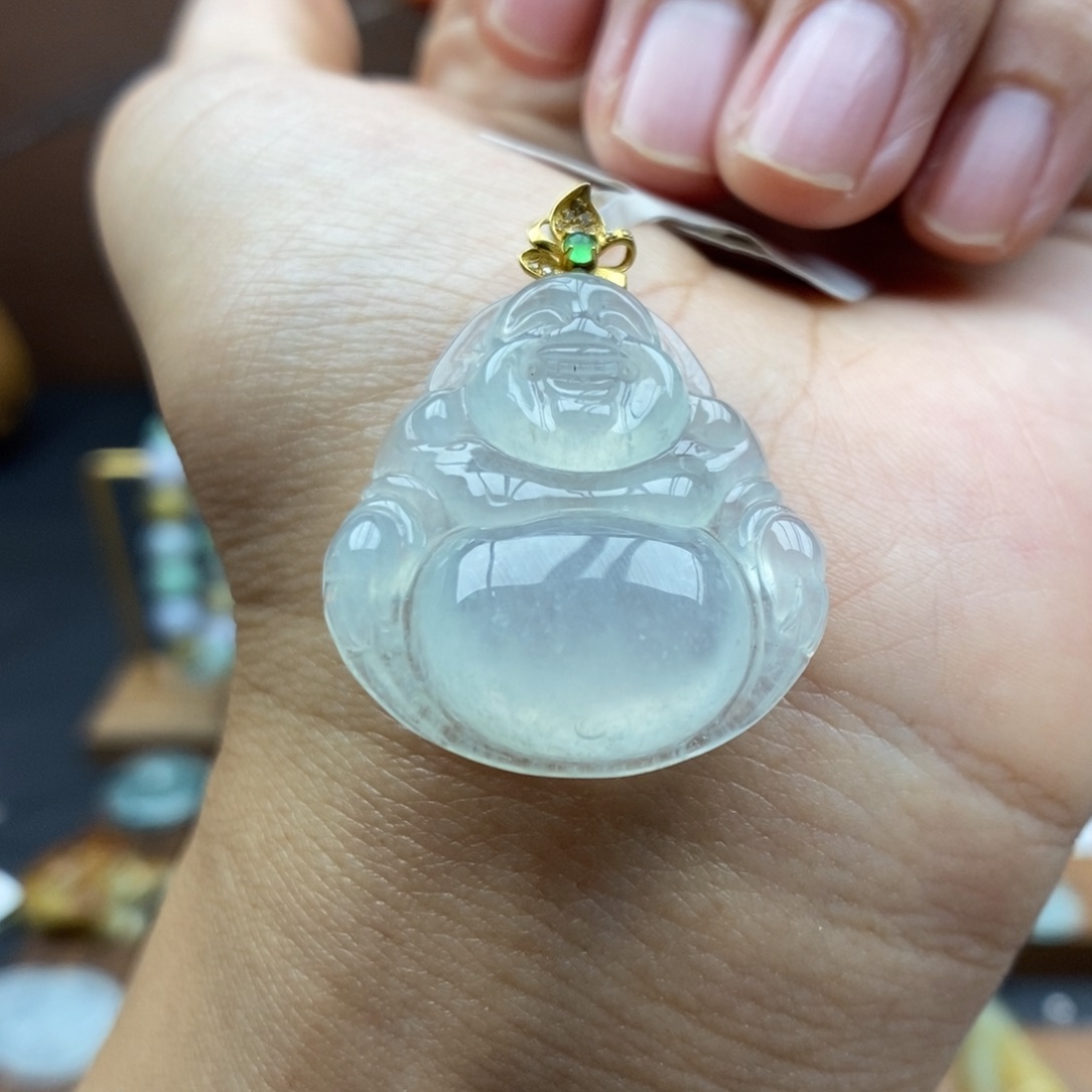 【闪购商品】颈饰18K金镶嵌翡翠48