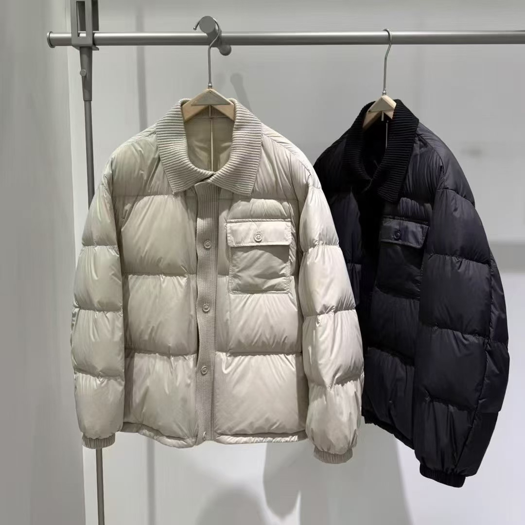 白鸭绒拼接短款男冬季韩系保暖外套轻装滑