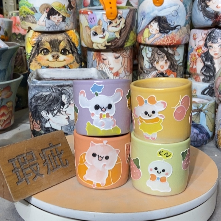 红陶景德镇艺术手绘作品