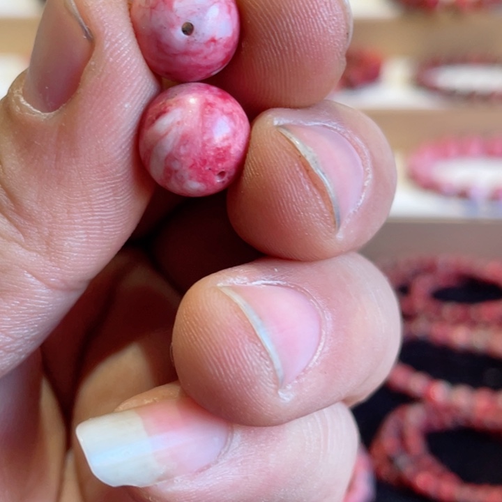 天然辰砂摇**森原石首饰