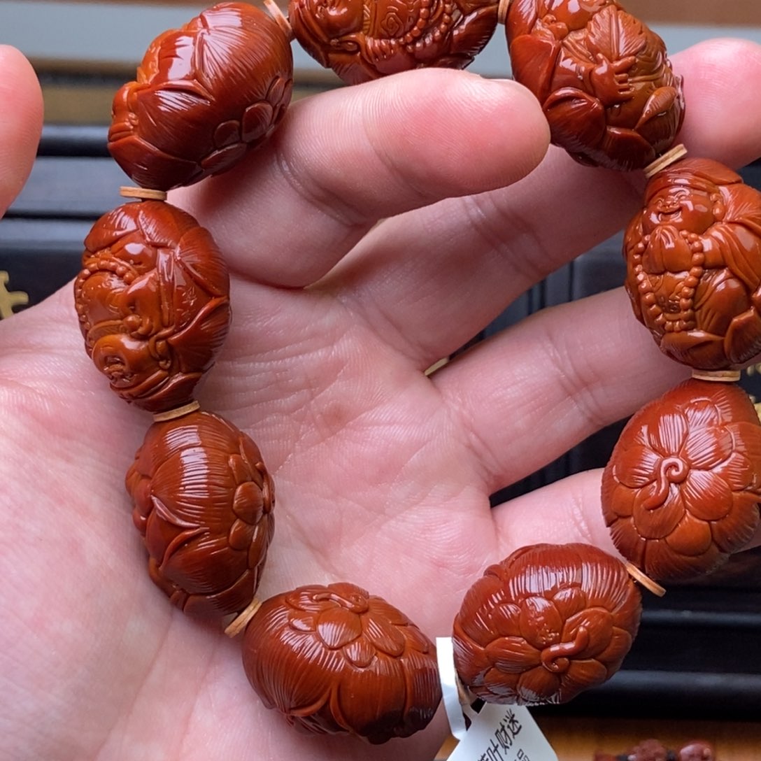 手串橄榄核财迷包衣