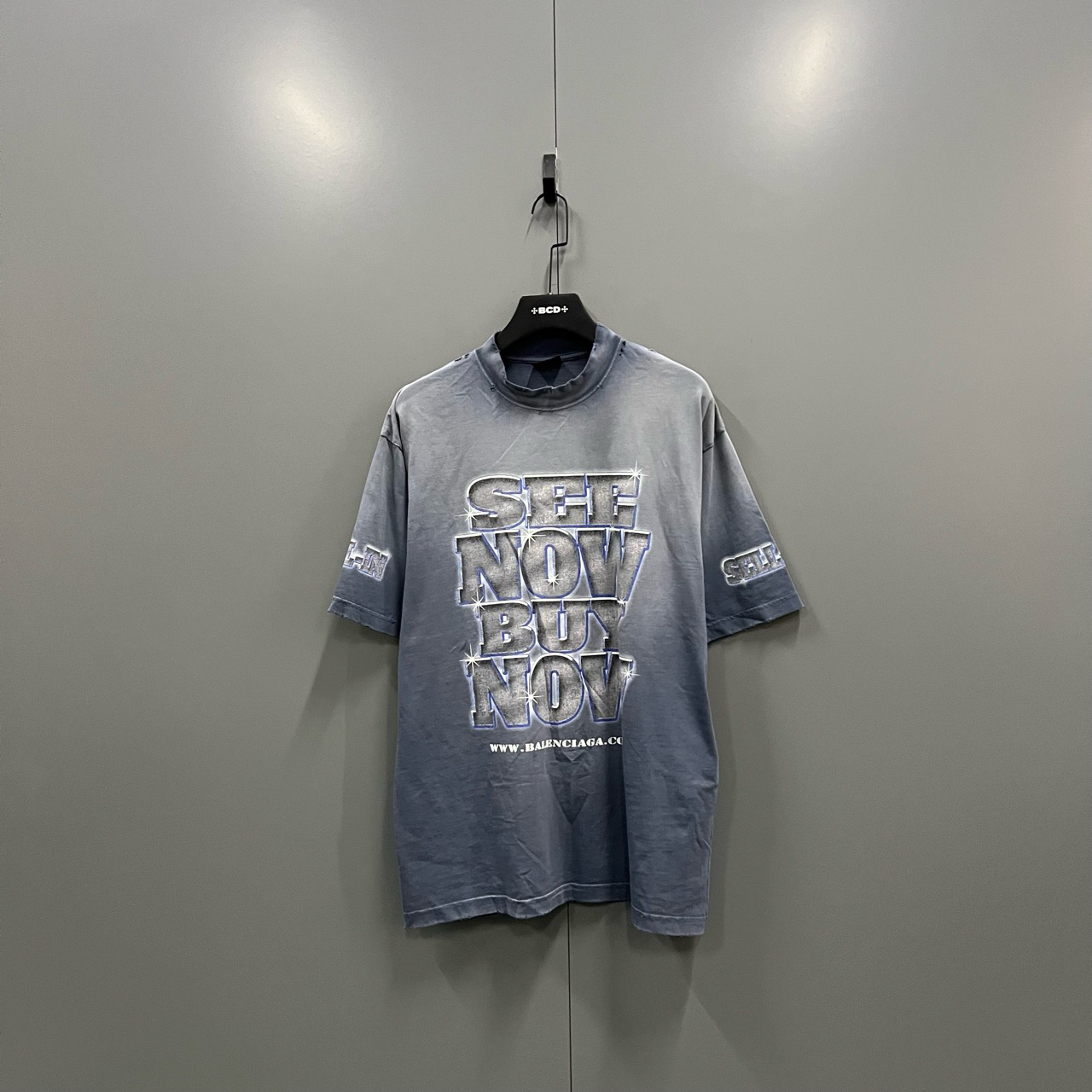 95新 Balenciaga/巴黎世家 扎染字母印花短袖 S码/