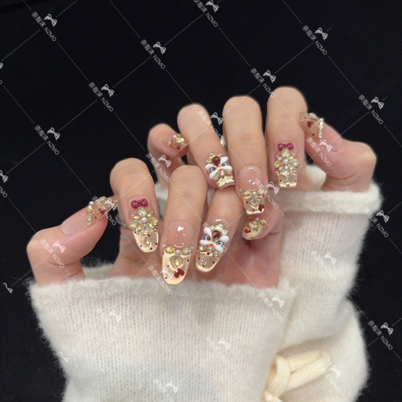 【心悦醒狮】国风舞狮款丽质穿戴甲美甲