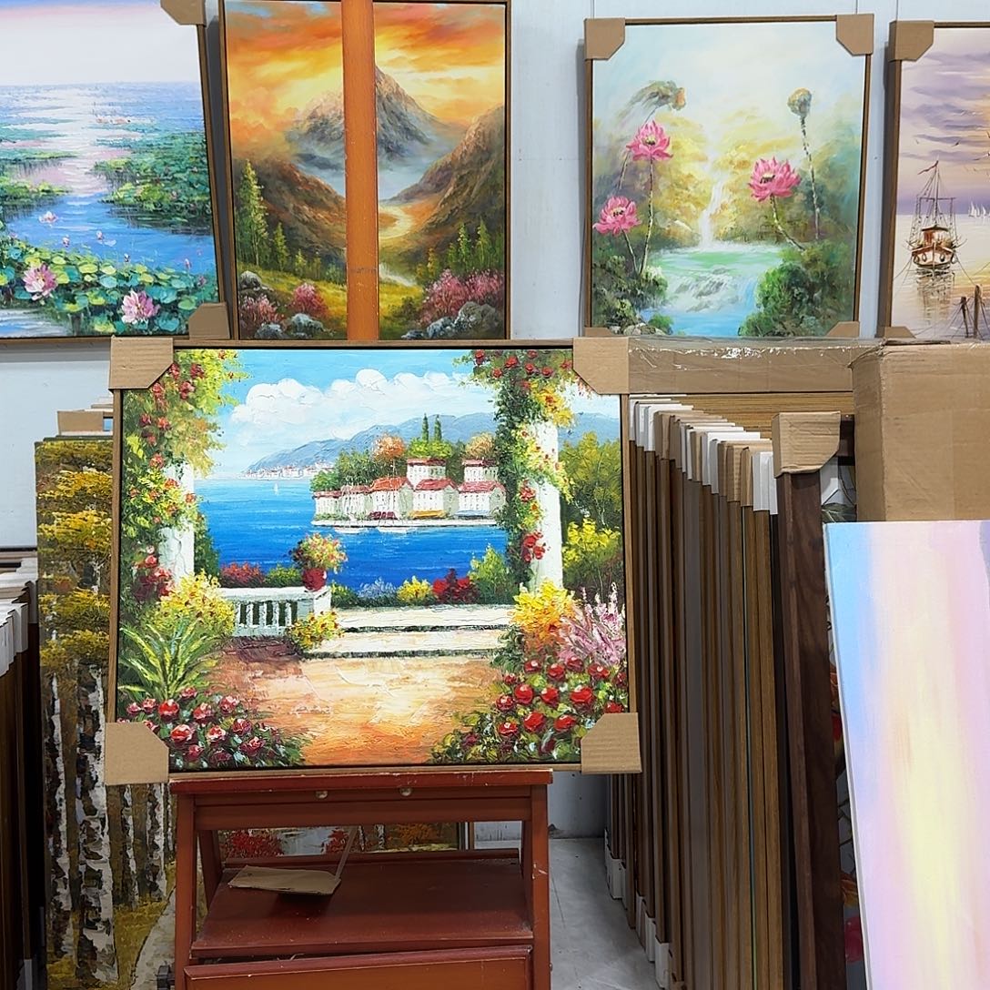 油画5060油画作品入选全国美展并