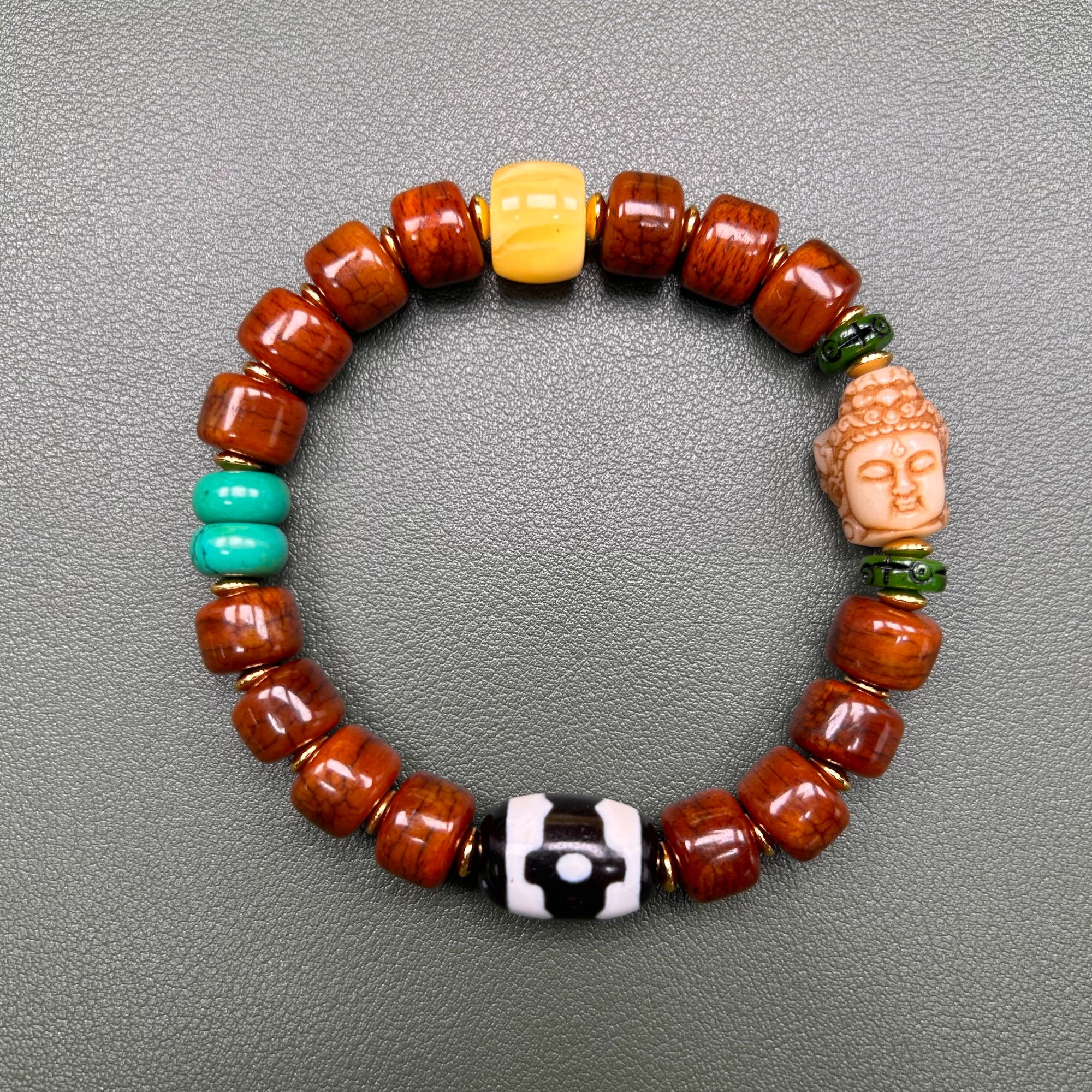 藏式骨质多宝手串 3y