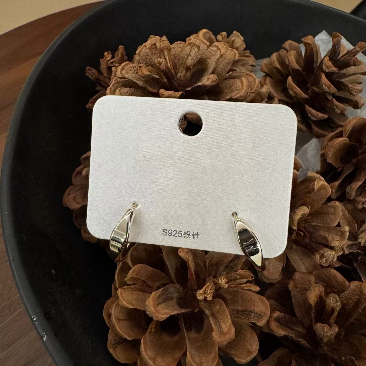 合金耳饰 伟丽6店4436款【不规则耳圈耳环】经典百搭饰品光面气质