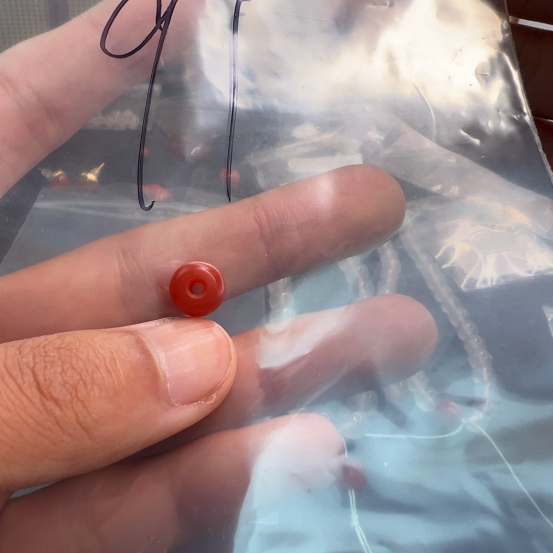 鸿***头南红玛瑙未镶嵌配饰91号南红单珠9+