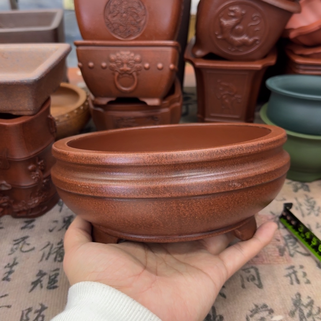 紫砂花盆宜兴紫砂正品17.5x6.5