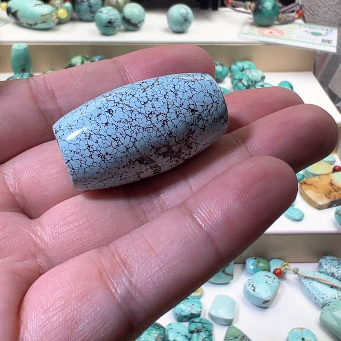 绿松石桶珠未镶嵌