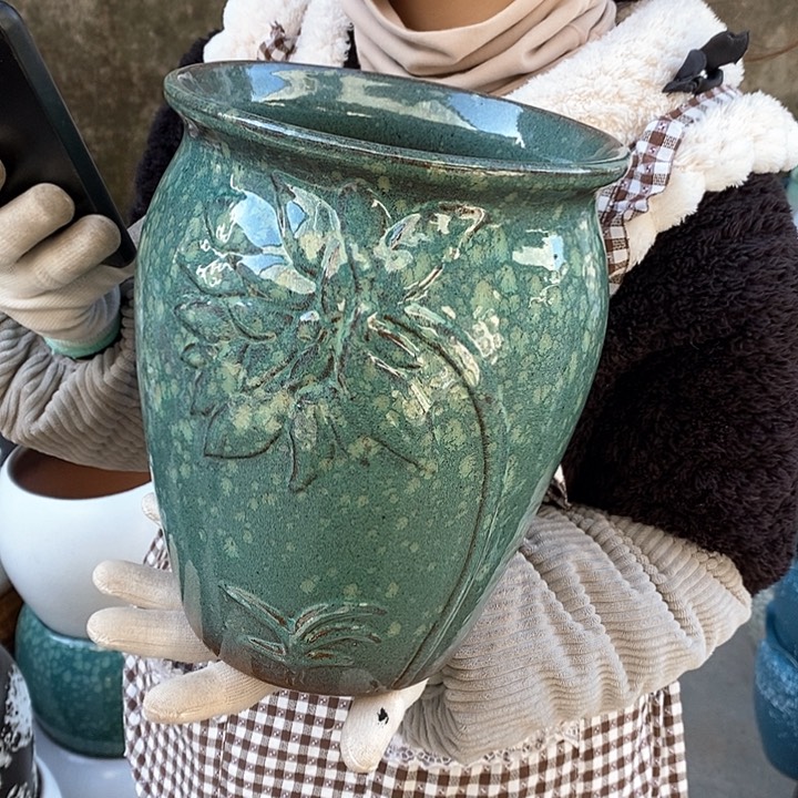 紫砂花盆正品口20高25