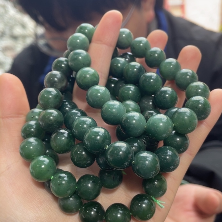 和田玉未镶嵌手串碧玉大手串拍一发一多样性发