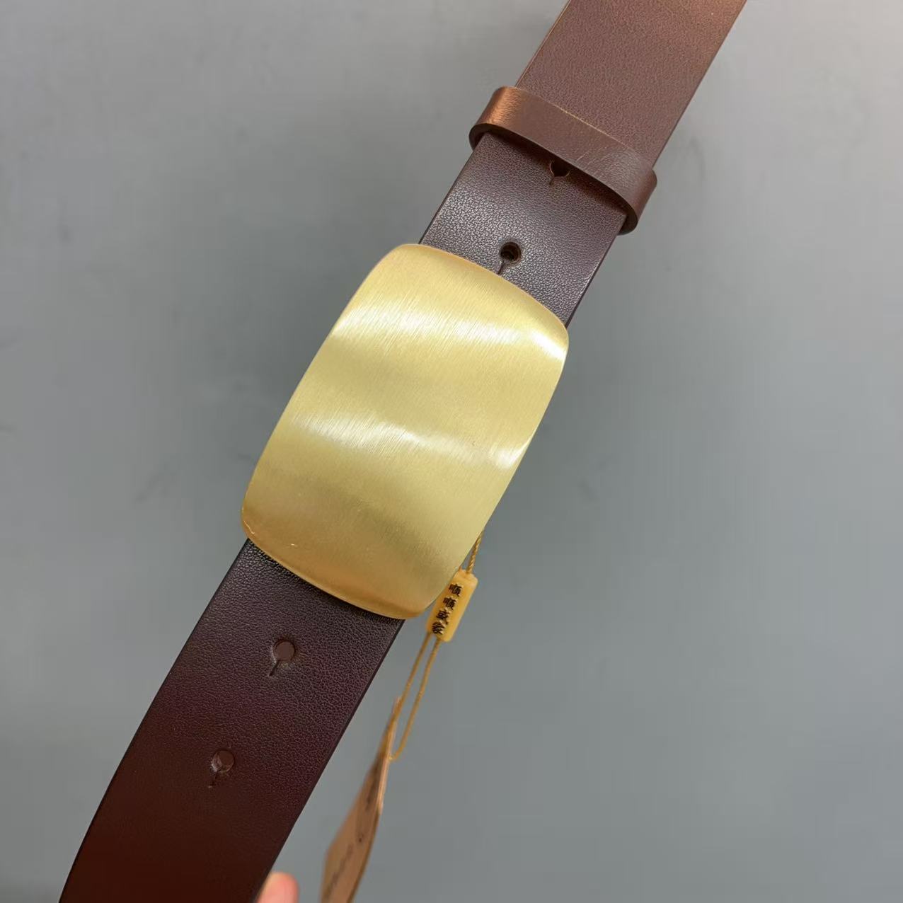 皮带成人时尚男休闲头层牛皮铜扣板扣腰带00