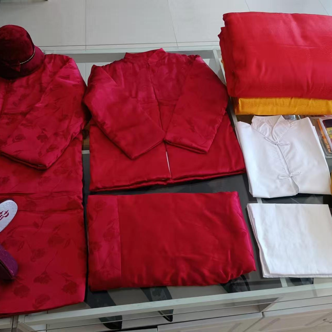 提花唐装五件套（下单前联系客服，私拍默认发单品一件）