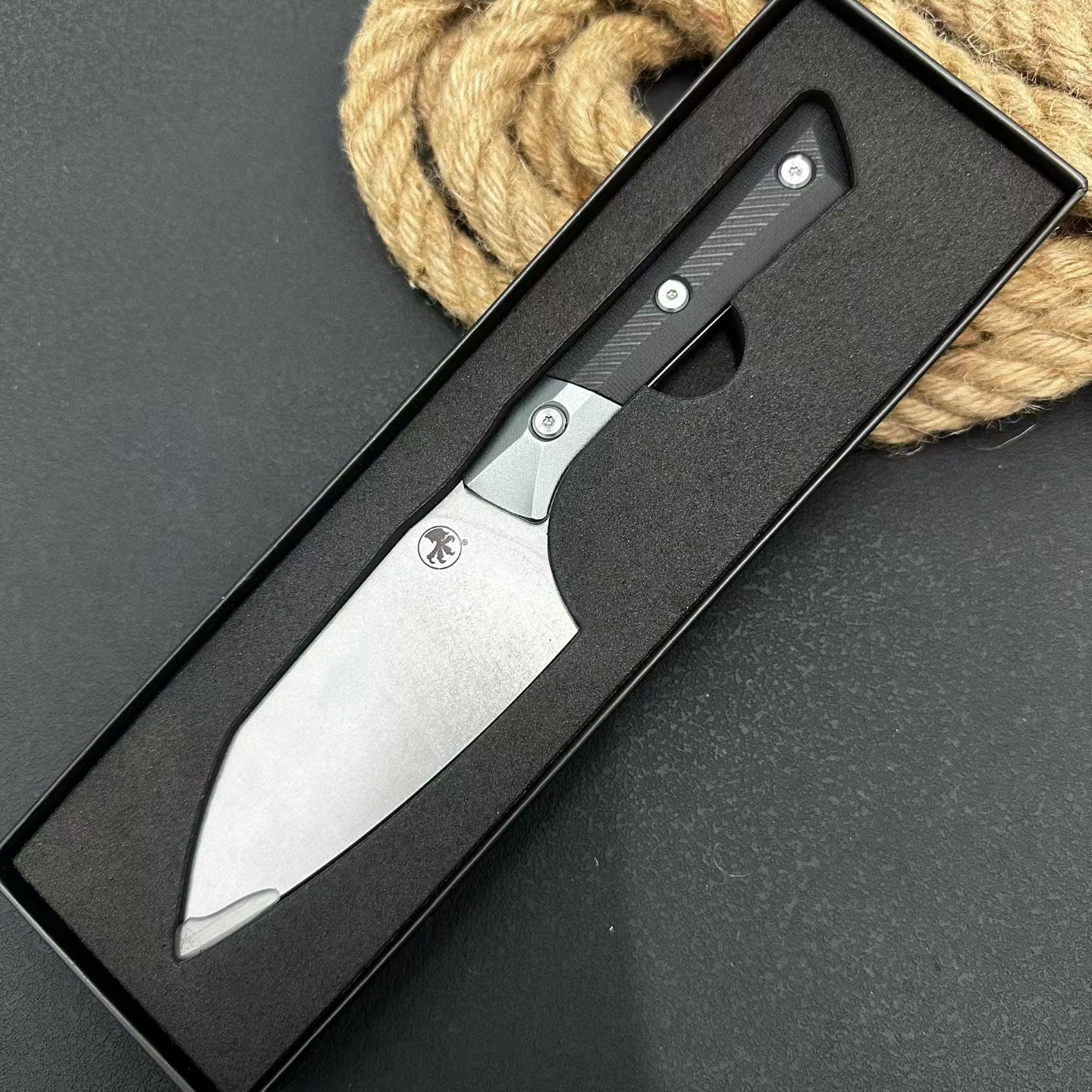 微技术三德厨刀）锋利切片小刀精致礼品小厨刀户外露营家用多功能