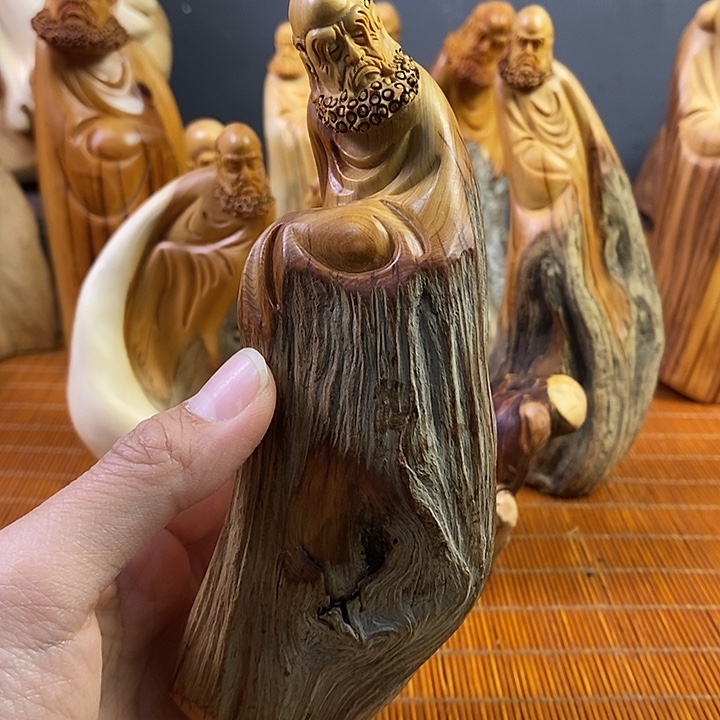 成***禅柏木（崖柏）达摩摆件