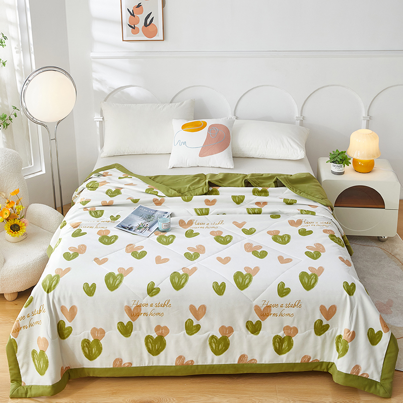 A类双人夏凉被夏被空调被薄被四季床盖夹棉床裙床上用品单被套