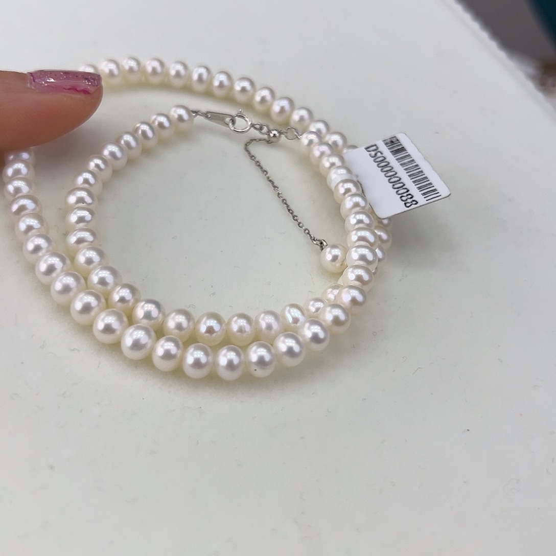 淡水珍珠颈饰银S925镶嵌➕5.6