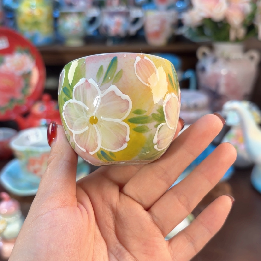 景德镇手绘高温釉下彩陶瓷茶具
