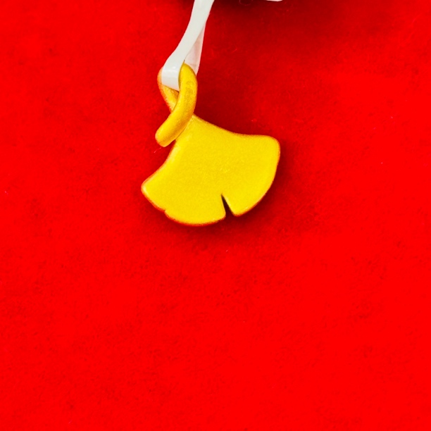 【莹莹专享】足金999饰品 银杏叶吊坠 GP 0.75