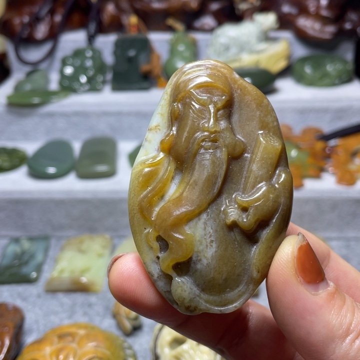 【闪购商品】岫岩老玉（透闪石质玉）手把未镶嵌