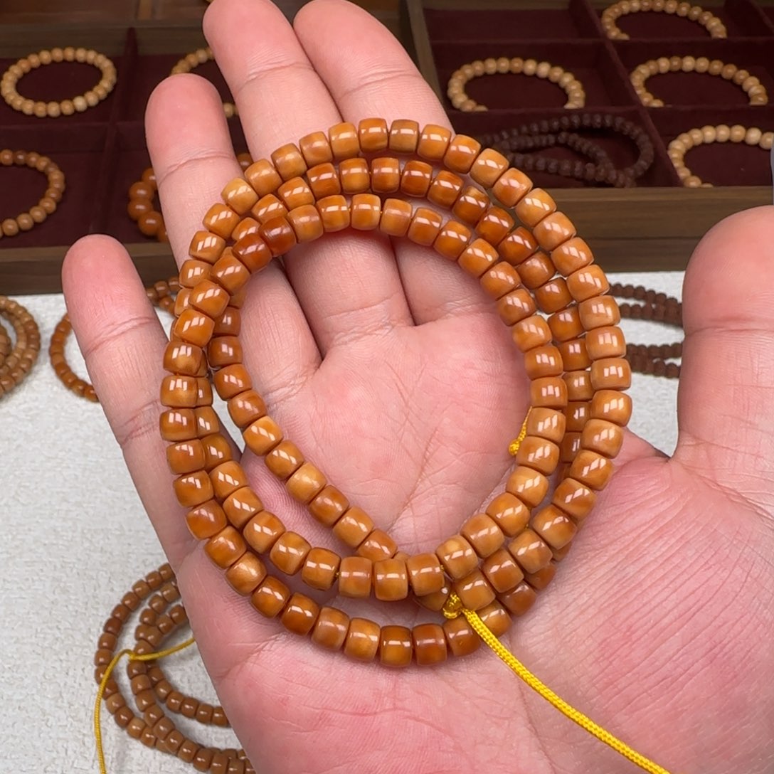 星月菩提吊坠龙脊 直切108 尺寸7*6 玉化精工