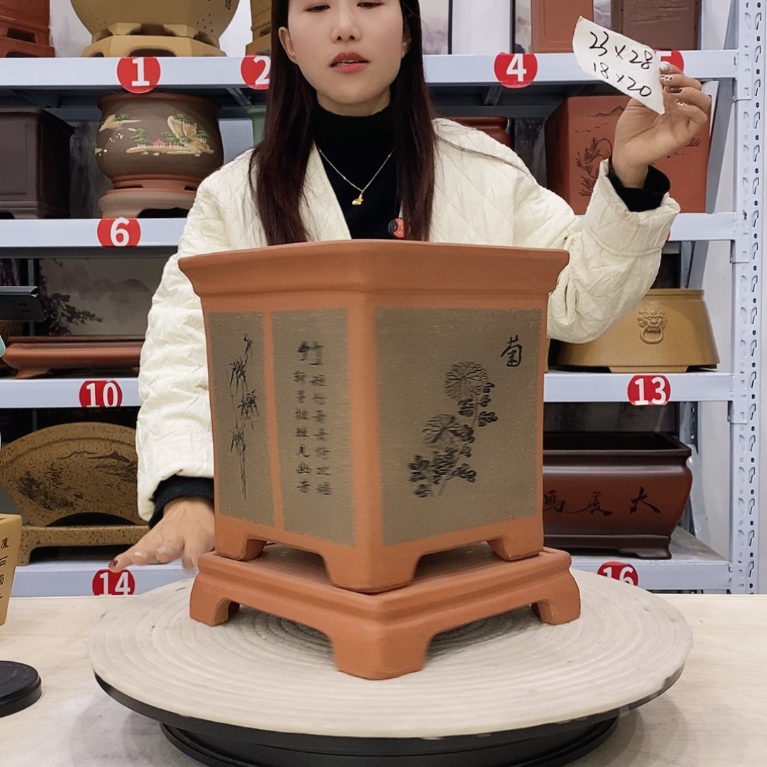 紫砂花盆紫砂花盆