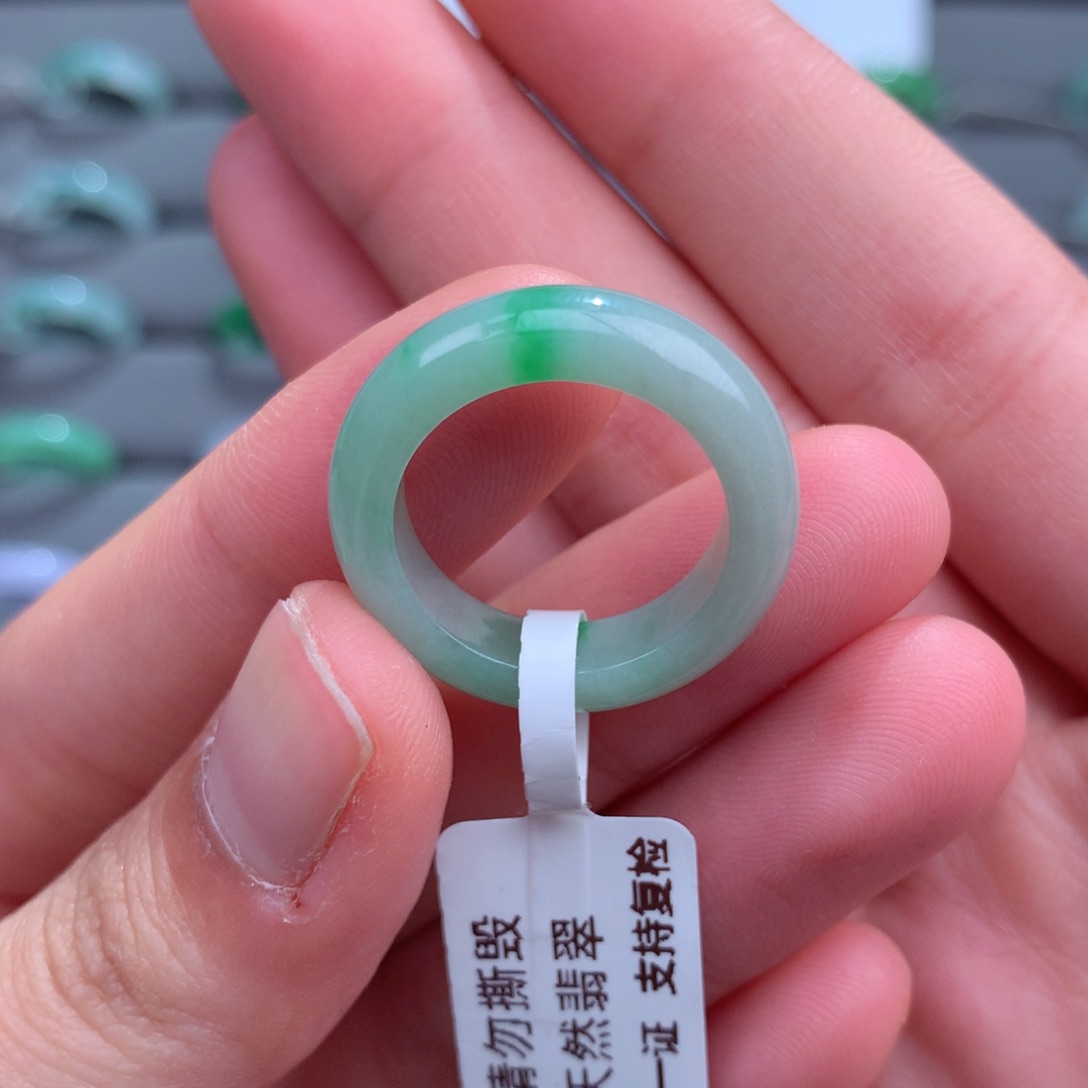 翡翠戒指未镶嵌天然14