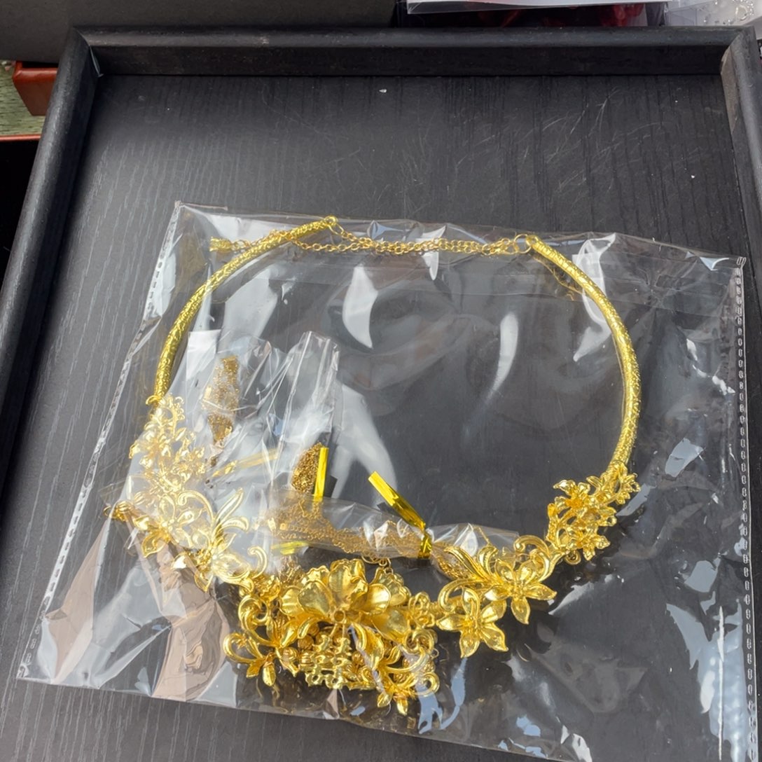 混合材质新娘秀禾头饰默认微瑕不退换