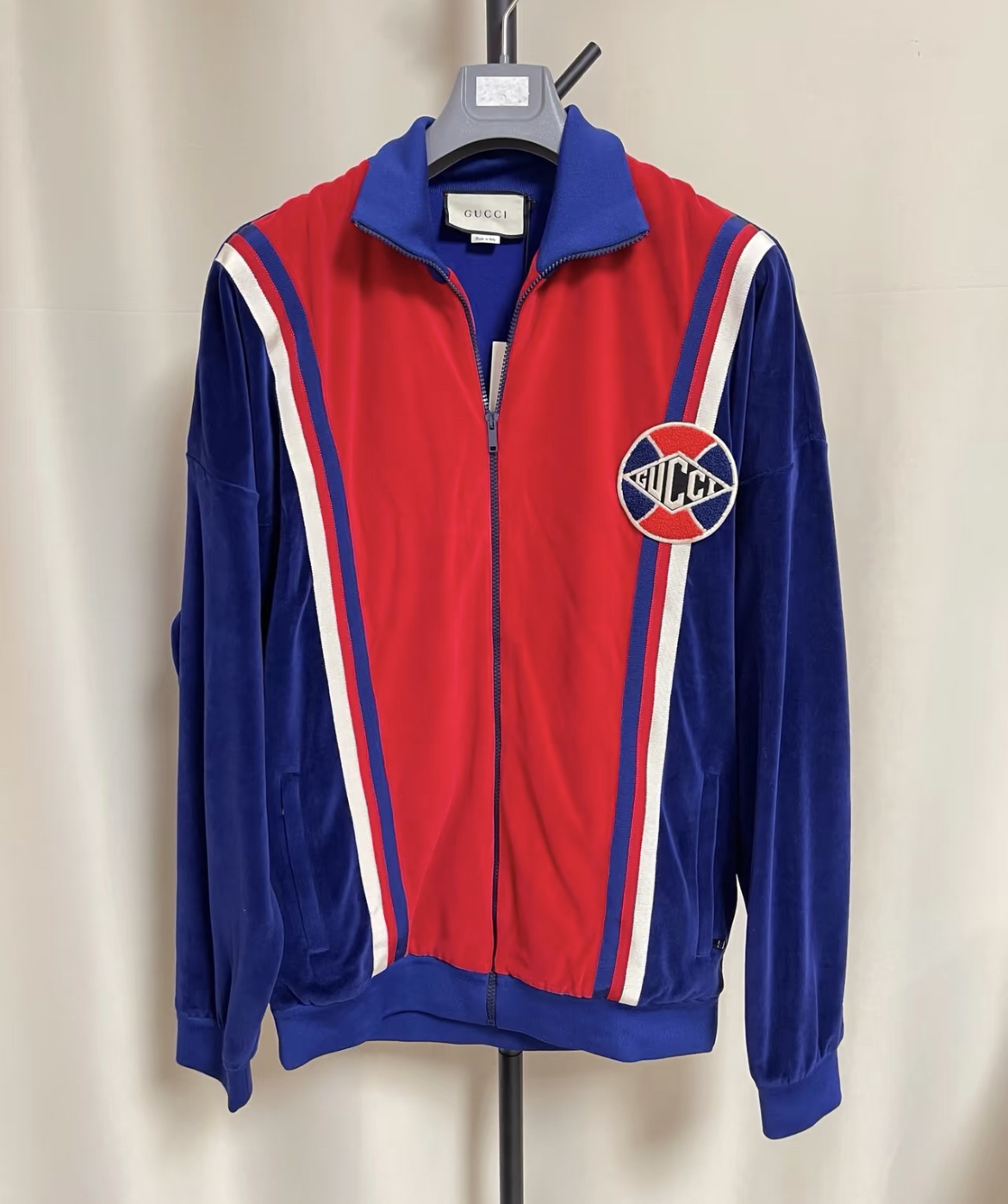95新 GUCCI/古驰 yy569 棉 丝绒刺绣logo校服外套 XS码