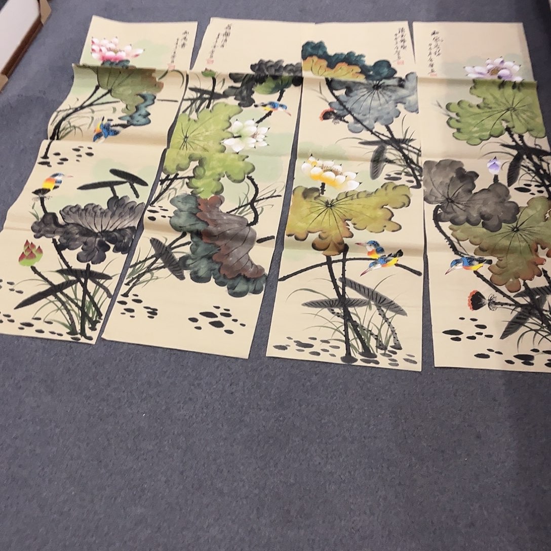 国画D国画单幅任发四条屏