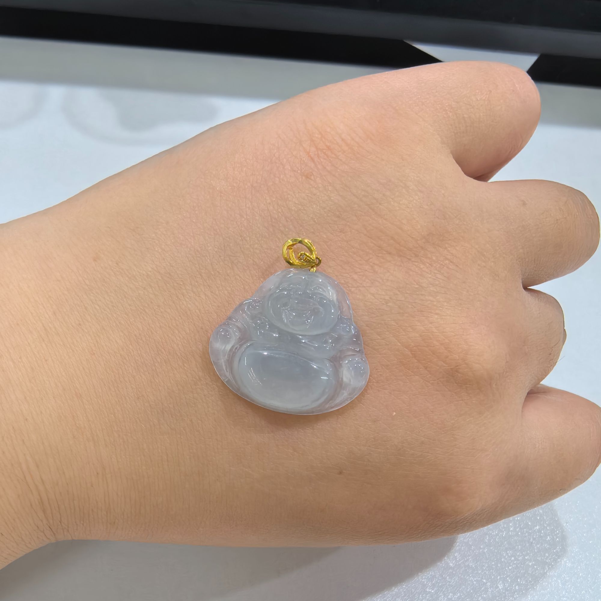 「雯姐严选」翡翠高冰种佛公18K金镶嵌 (多样发一)