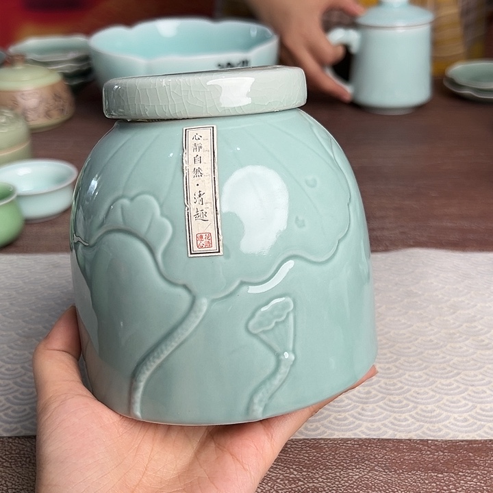 龙泉云间青瓷小米茶器