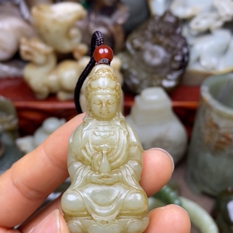 和田玉挂件把件摆件未镶嵌