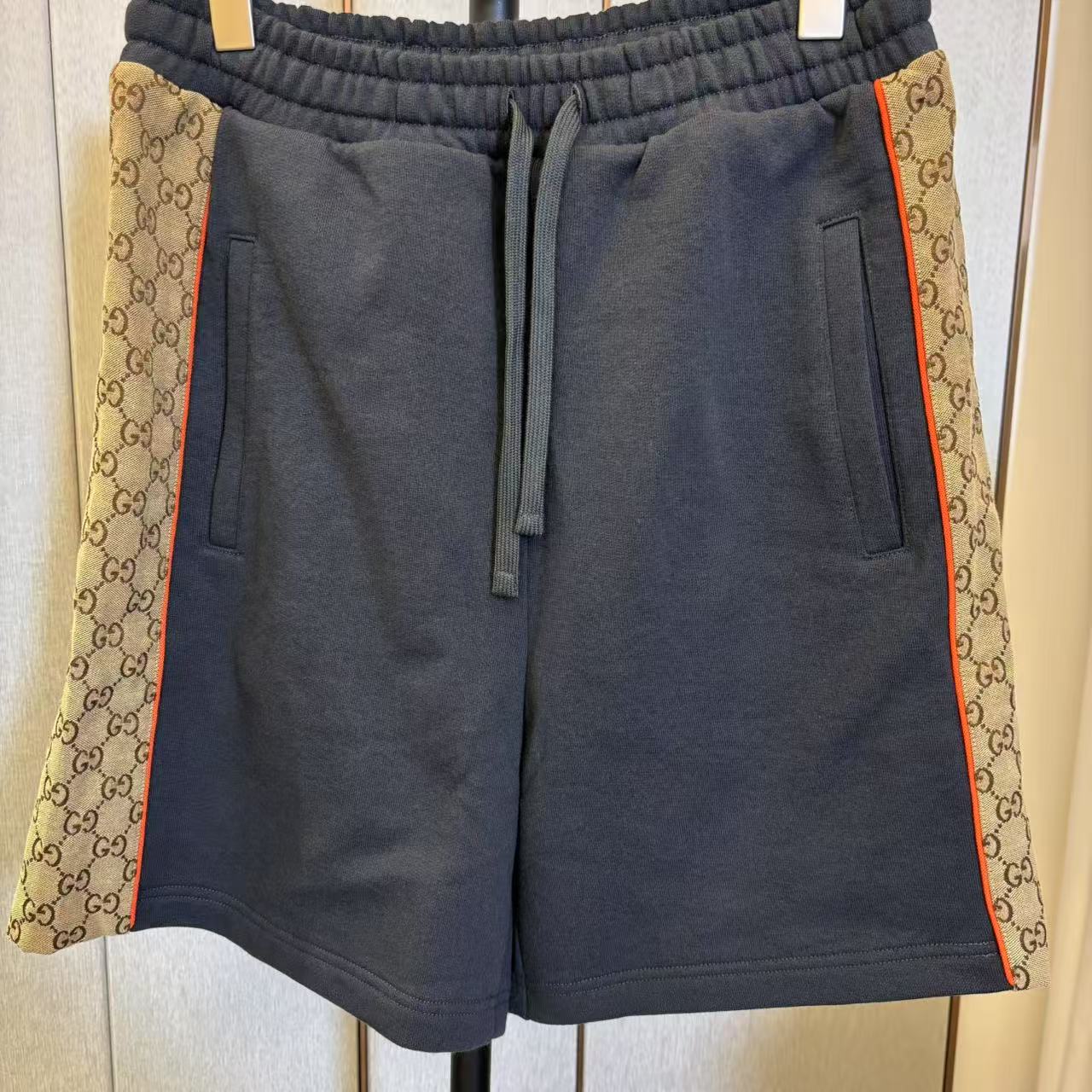 99新 GUCCI/古驰 侧老花编织短裤 183