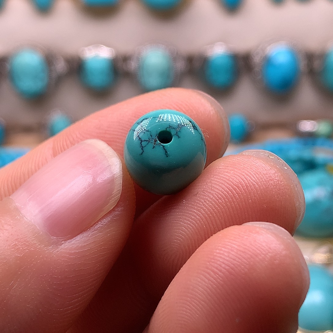 绿松石未镶嵌老型珠