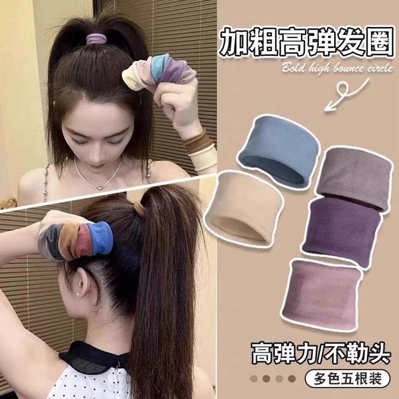 甜美风女日韩瑞丽风发圈发绳加粗百搭甜美欧若精灵风